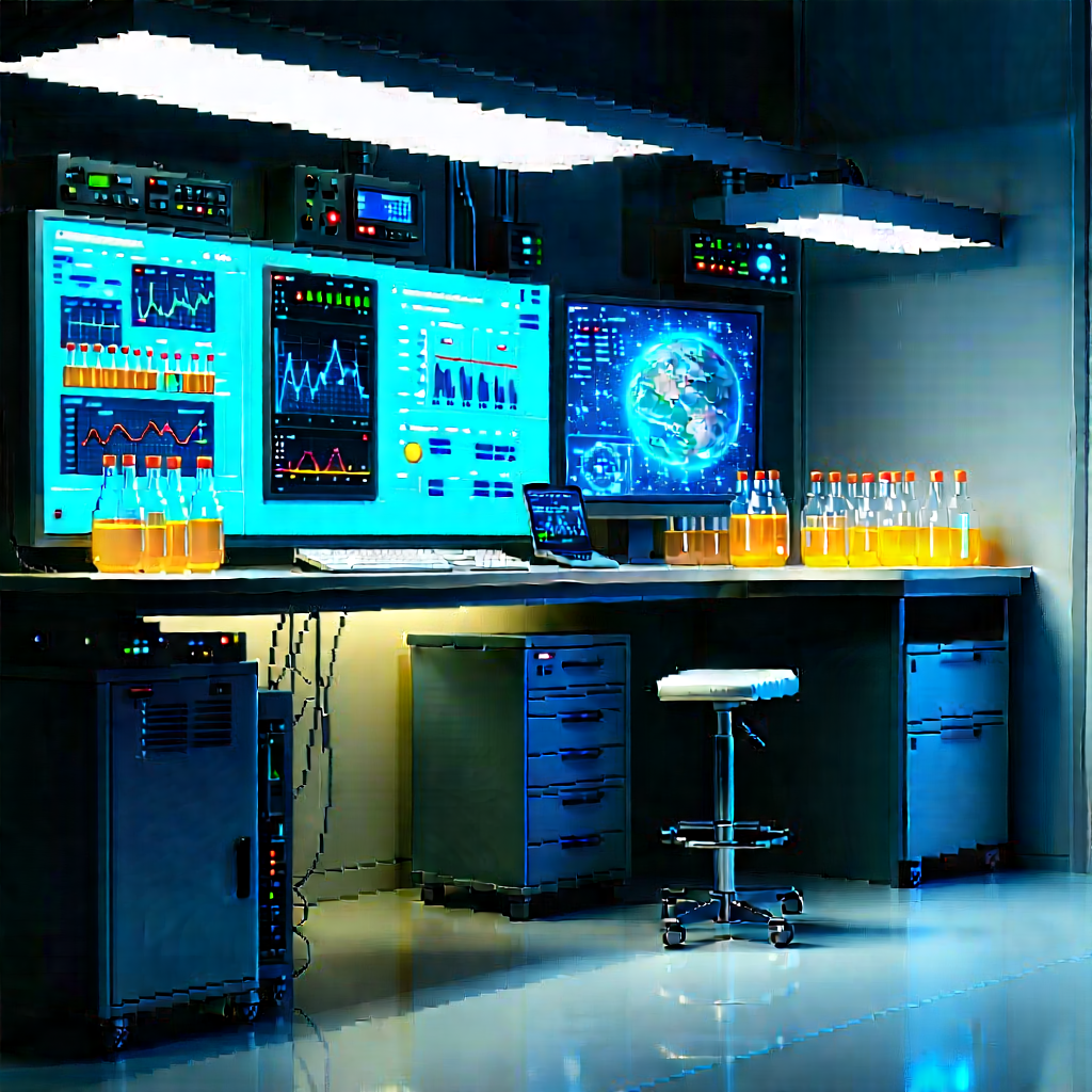 Entertainment Technology In Modern Laboratory With Image, There