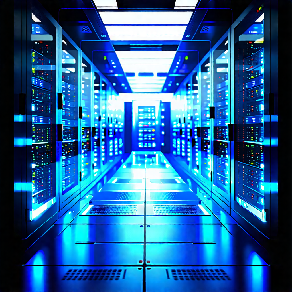 Futuristic Server Room With Image, There
