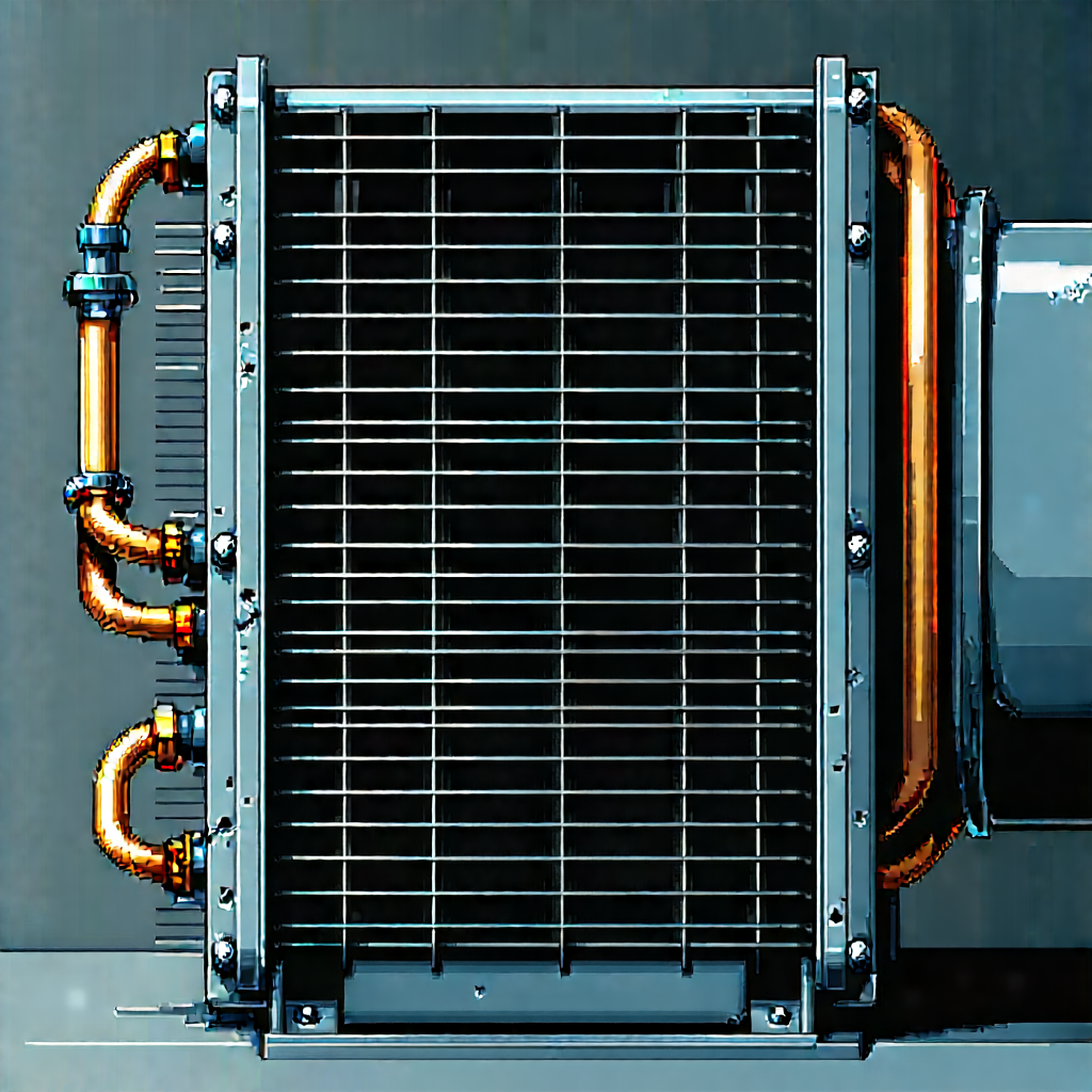 Close-up Of Cooling System With Large Metal