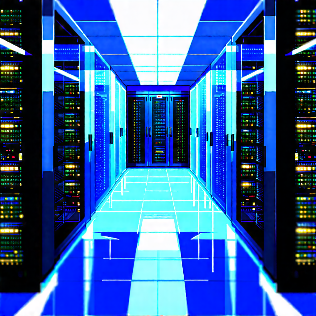 Futuristic Server Room With Image, There