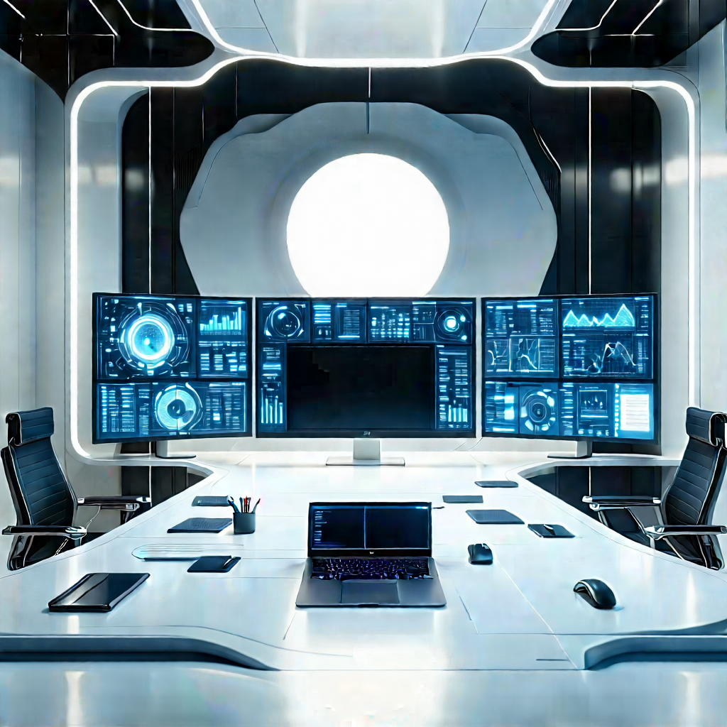 Futuristic Tech Startup Office With Image, There