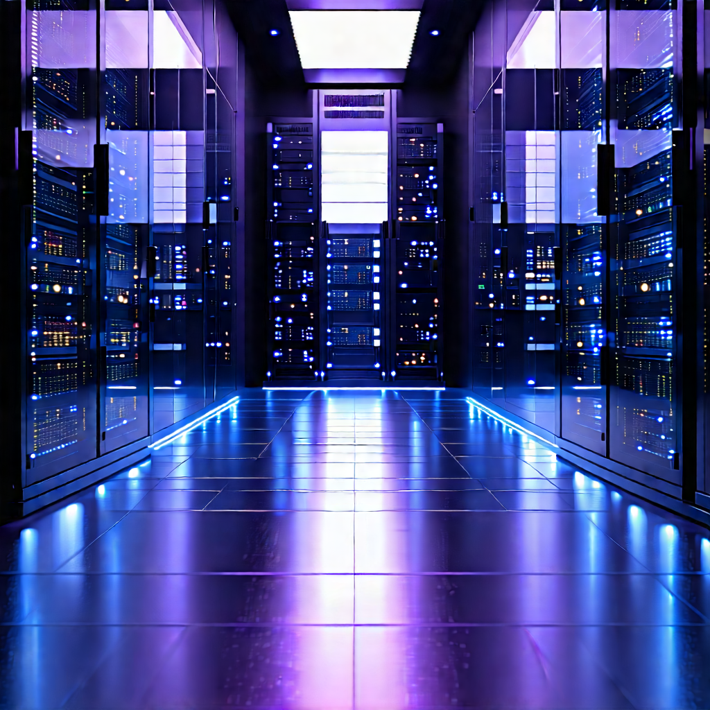Futuristic Server Room With Image, There