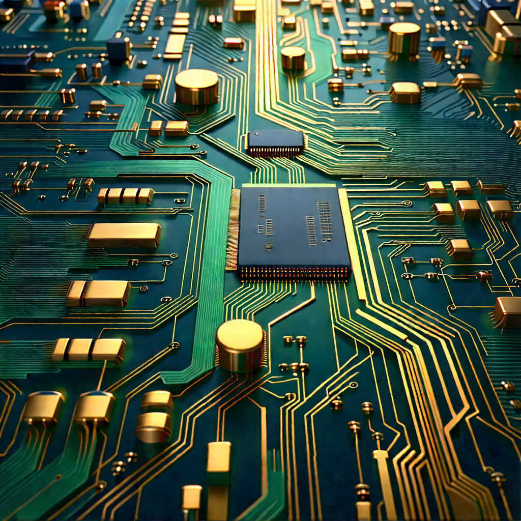 Close-up of electronic circuit