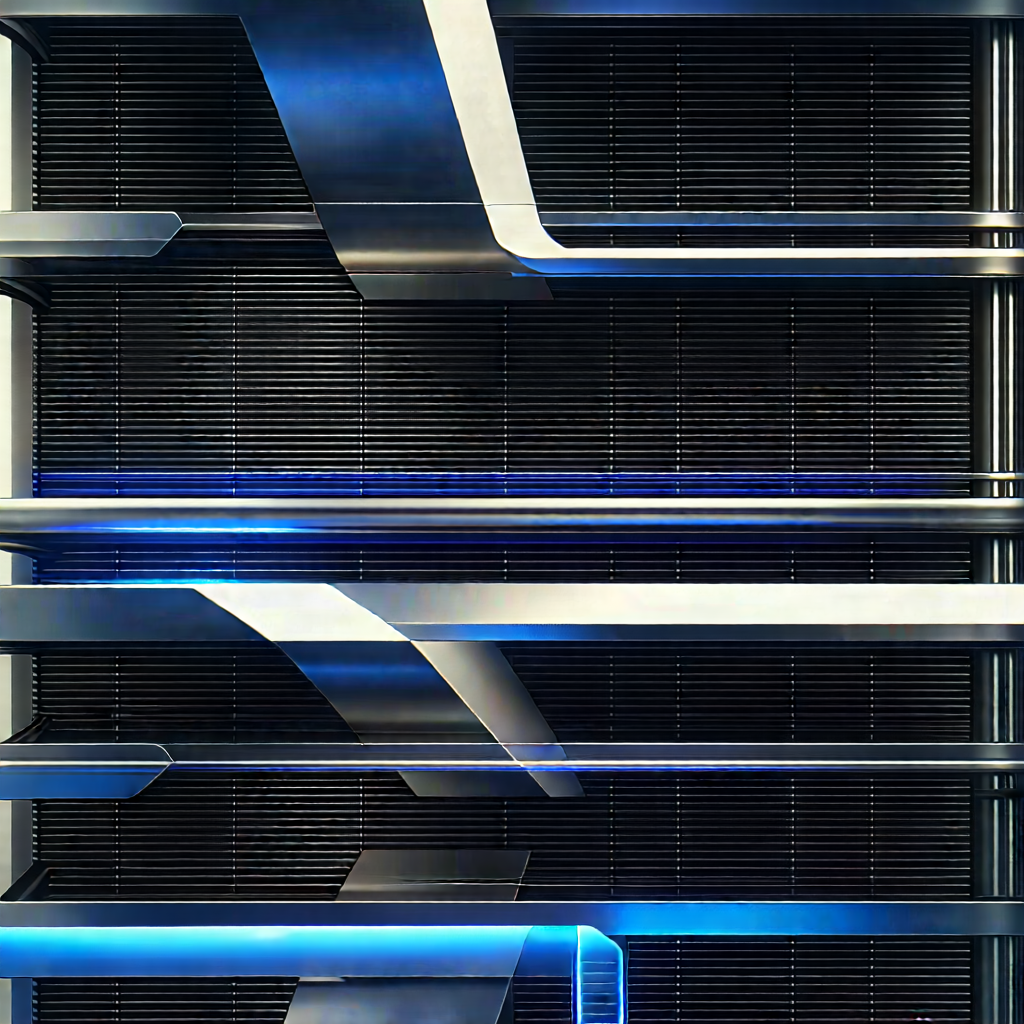 Close-up Of Cooling System With Large Building