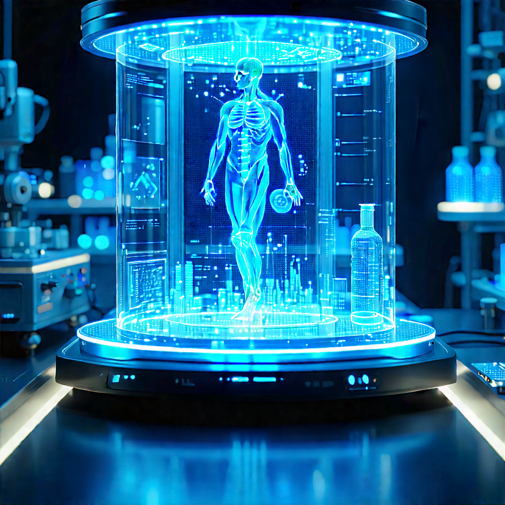 Healthcare Technology In Manufacturing Facility With Image, There