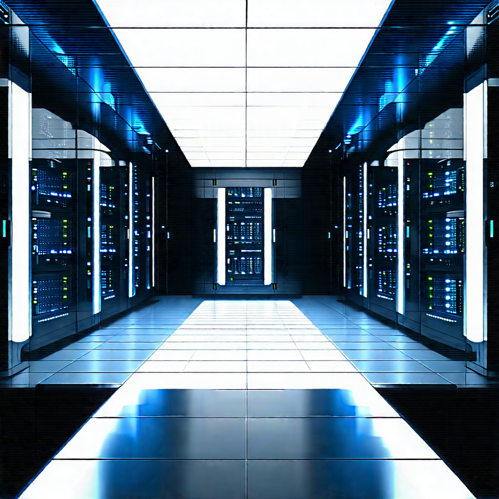 Futuristic Server Room With Image, There