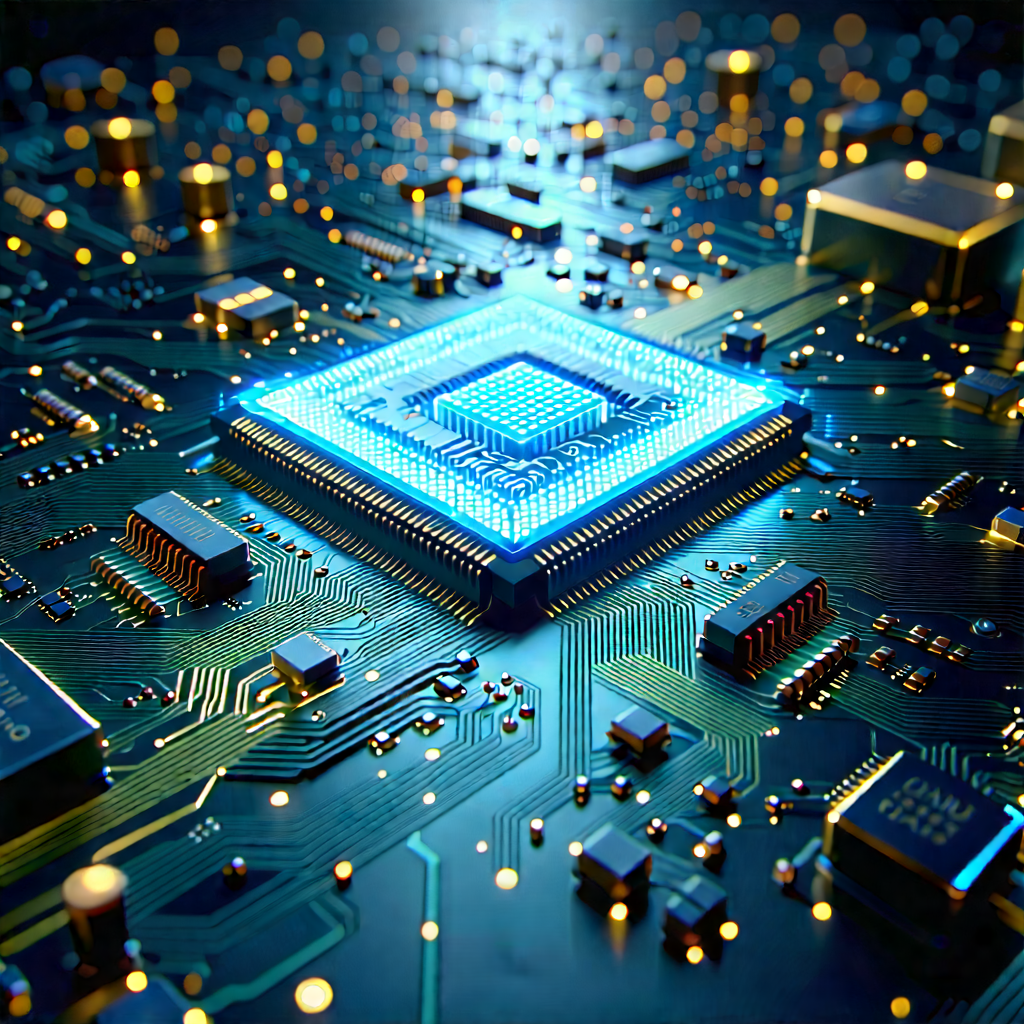 Close-up of electronic circuit