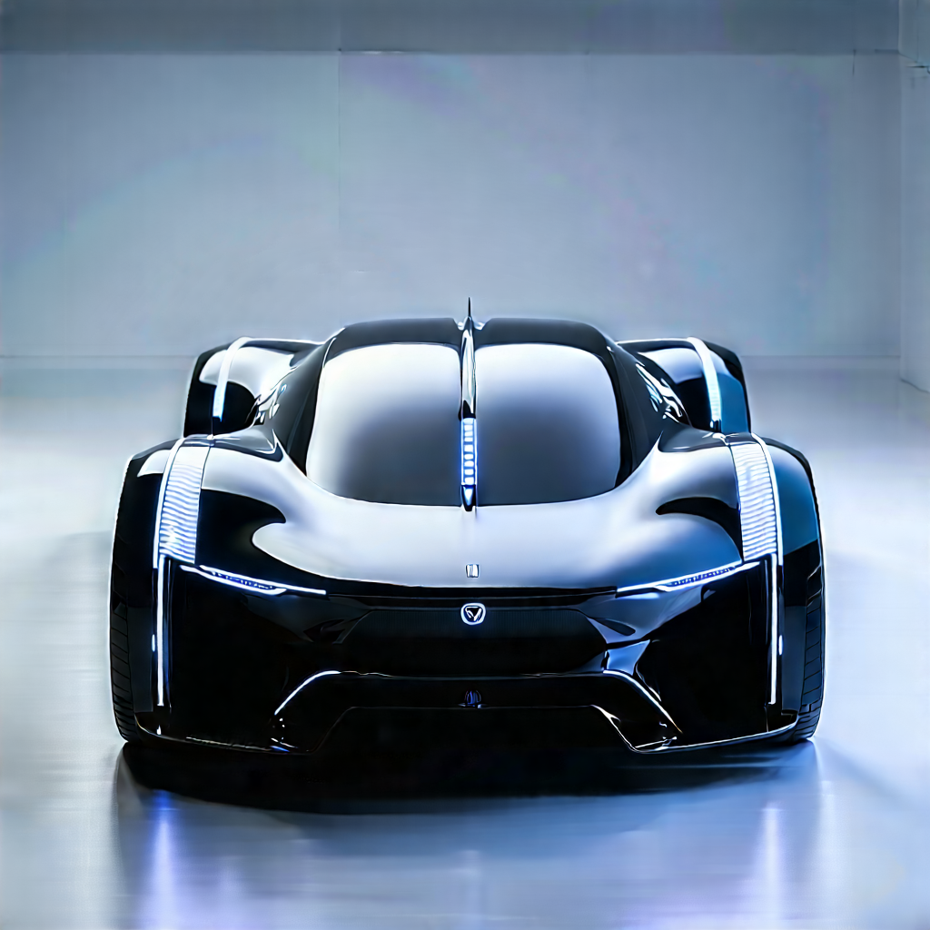 Innovative Electric Vehicle Design With Sleek Black