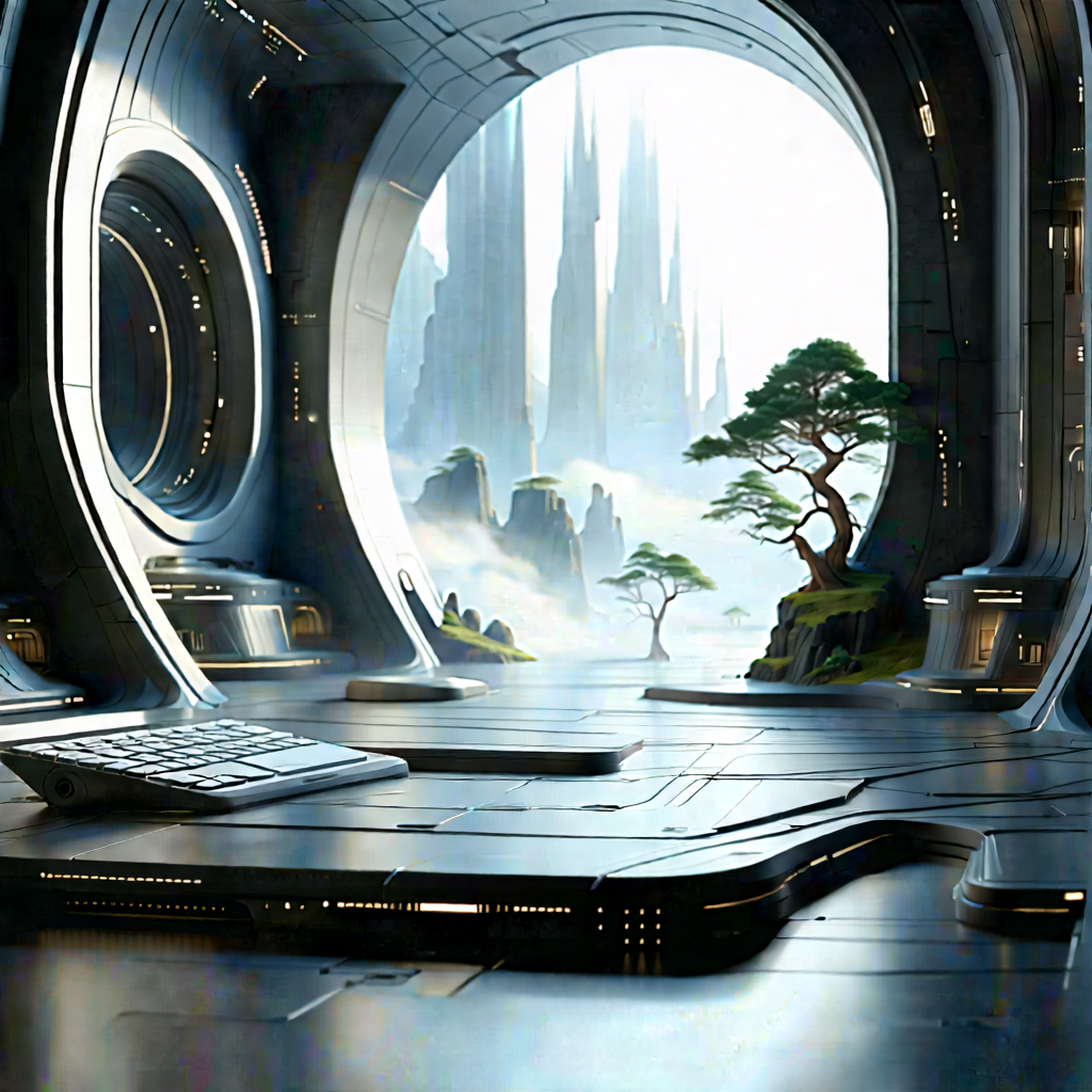 Futuristic Innovation Hub With Futuristic Scene,