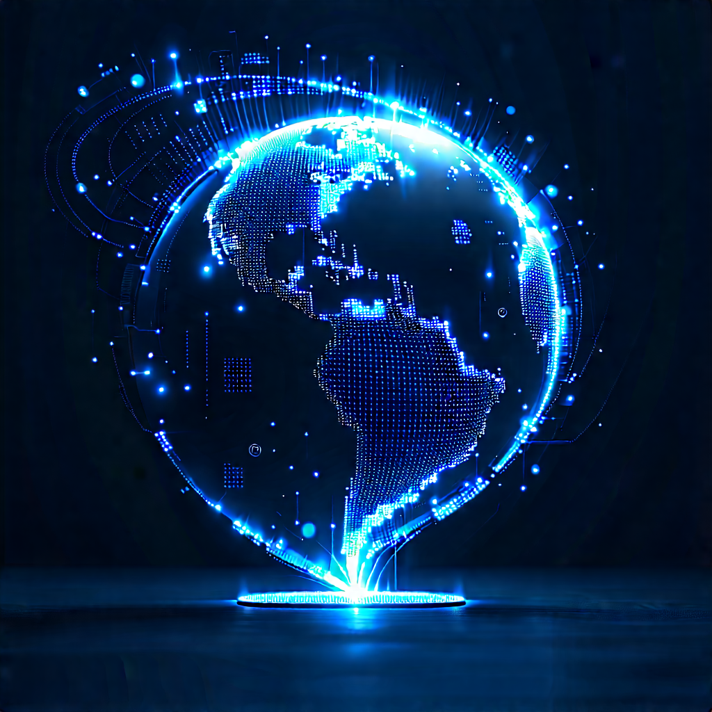 Machine Learning Visualization With Blue White