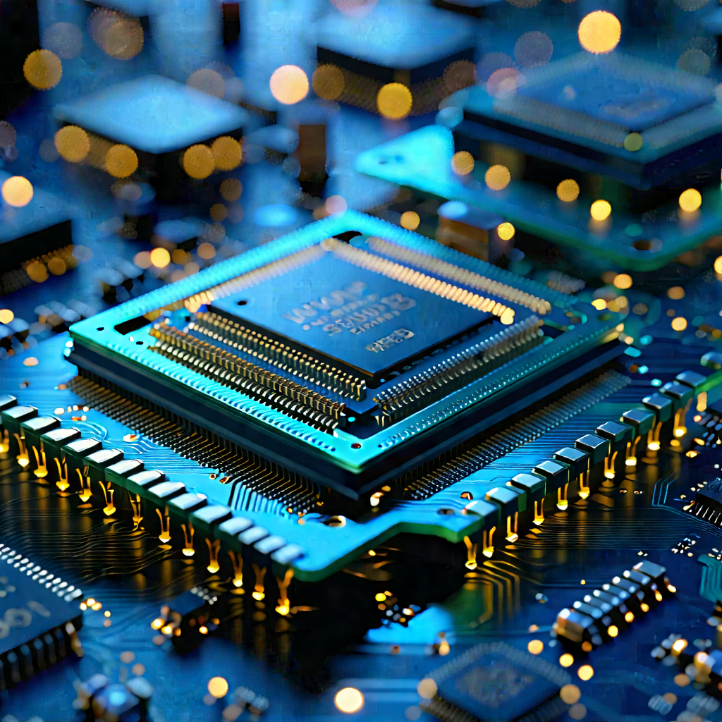 Close-up Of Memory Module With Close-up Computer