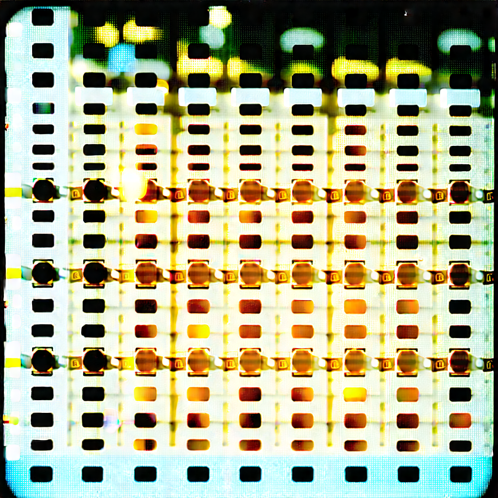 Close-up of sensor array