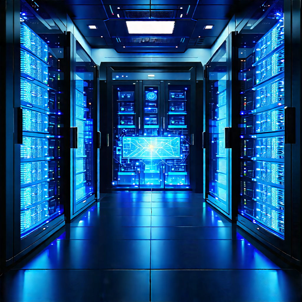 Futuristic server room