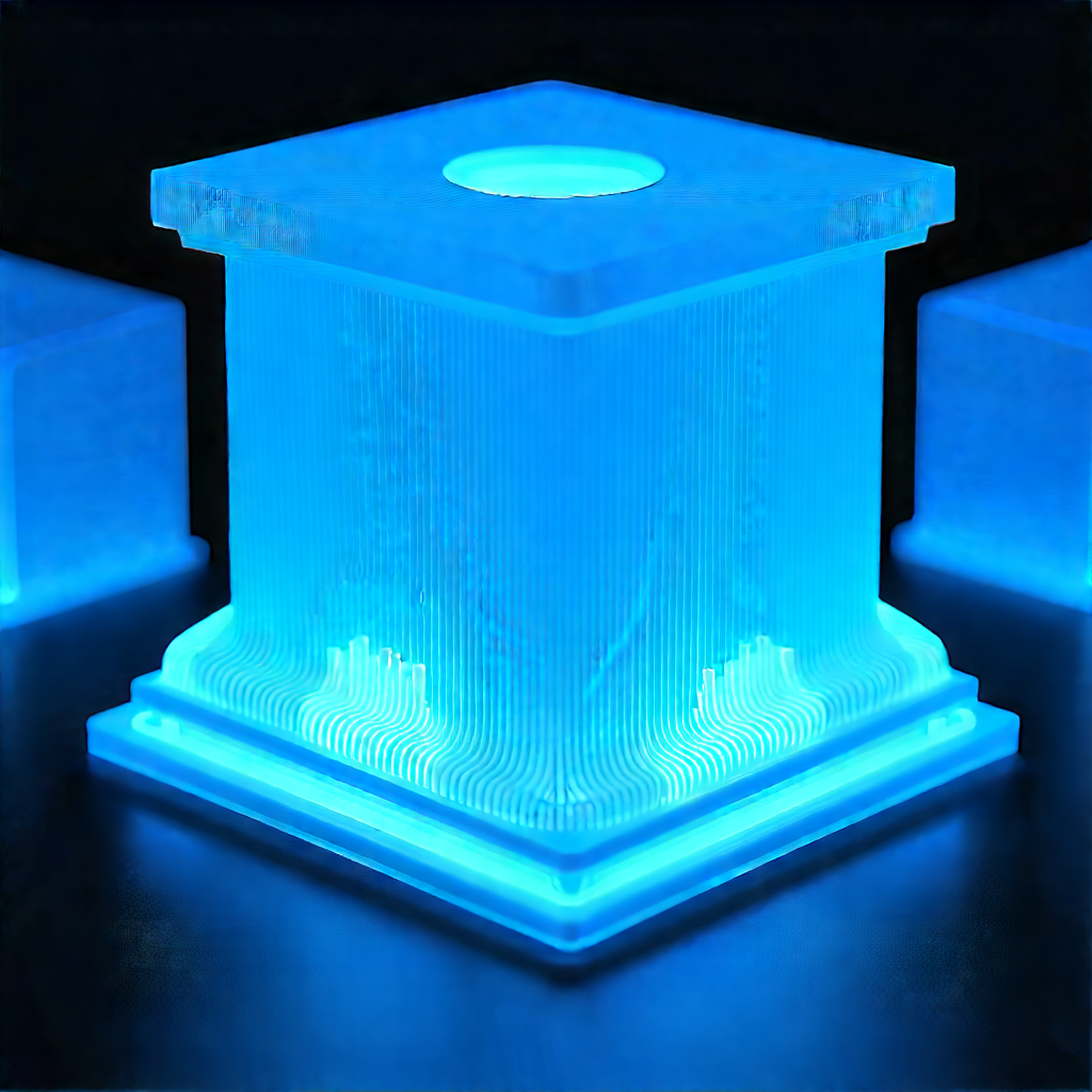 3d printer with blue light (glow:1.38)