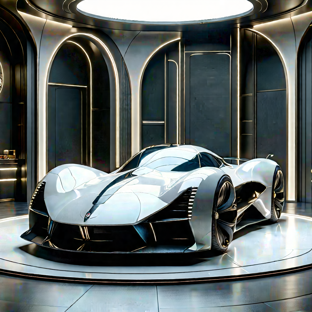 Automotive Technology In Tech Office With White Sports