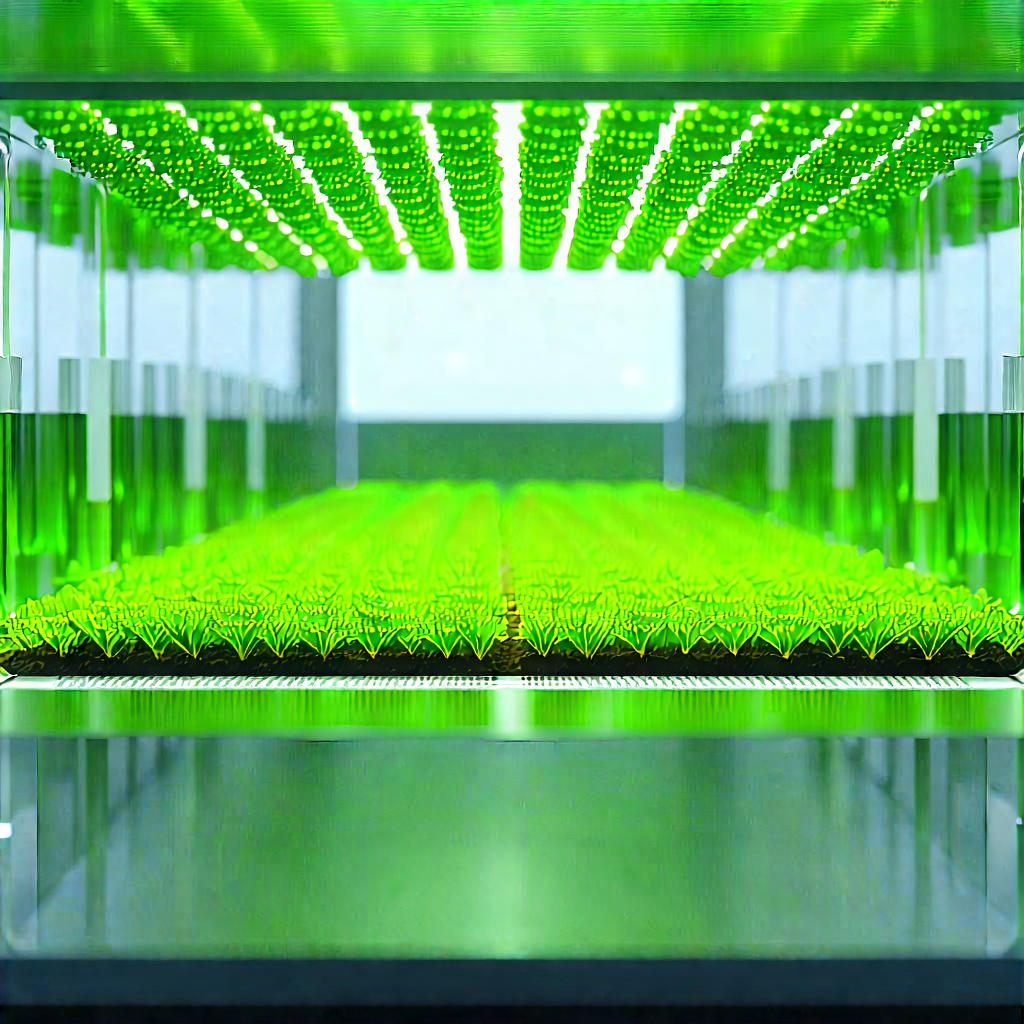 Agricultural Technology In (modern:1.44) Laboratory With Greenhouse Filled