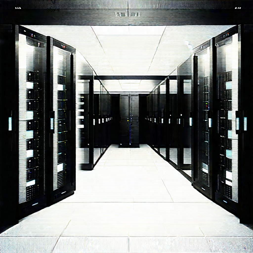 Futuristic Server Room With Image, There