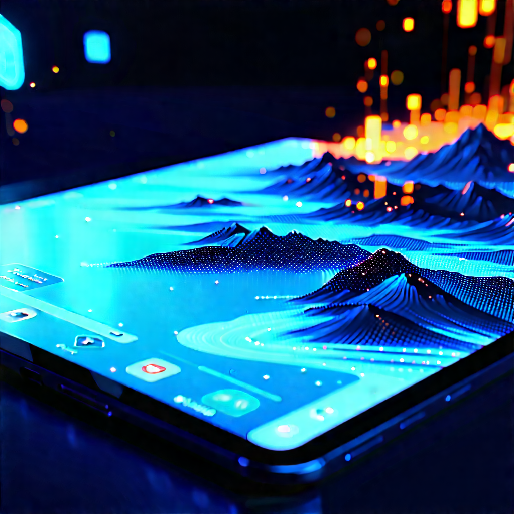 Tablet With Holographic Display With Cell Phone