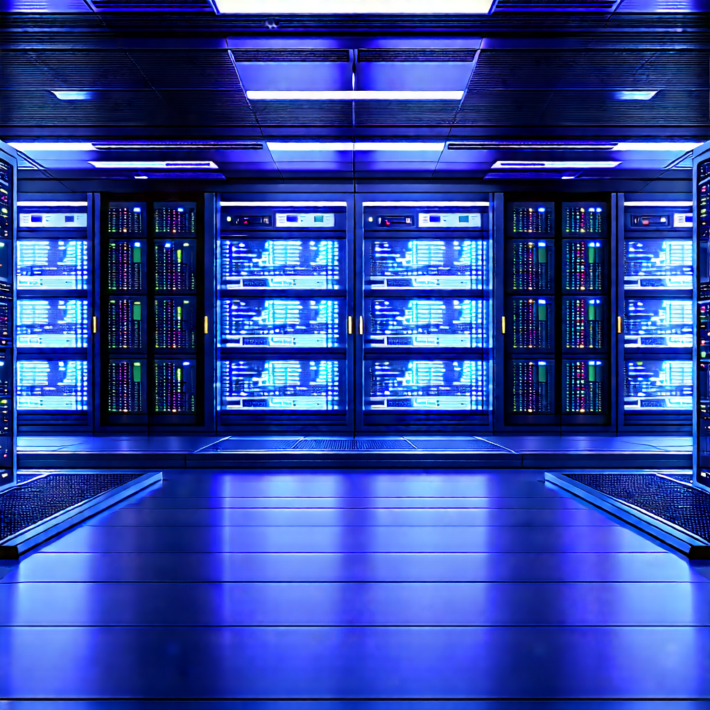 Futuristic Server Room With Image, There