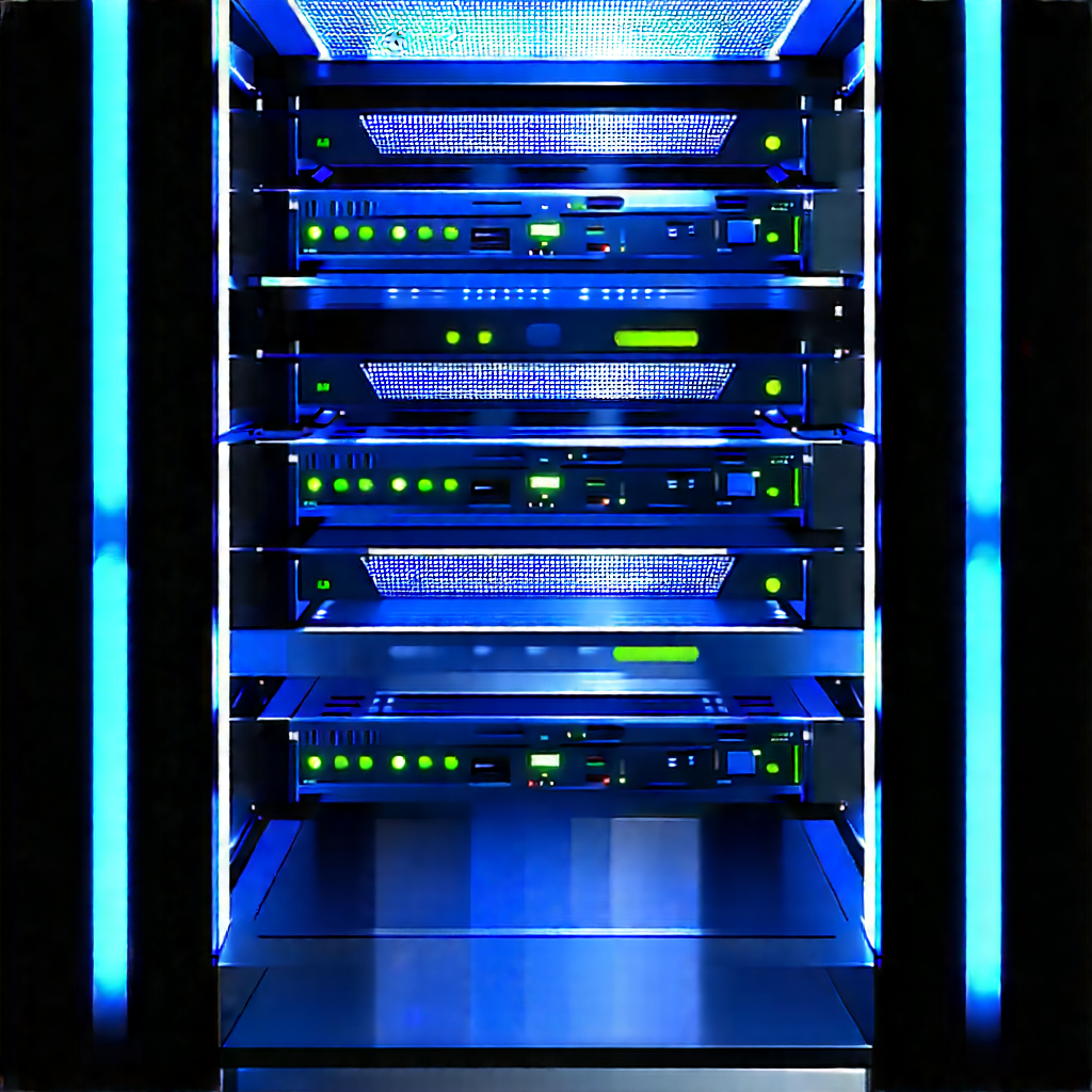 Server rack with digital particles