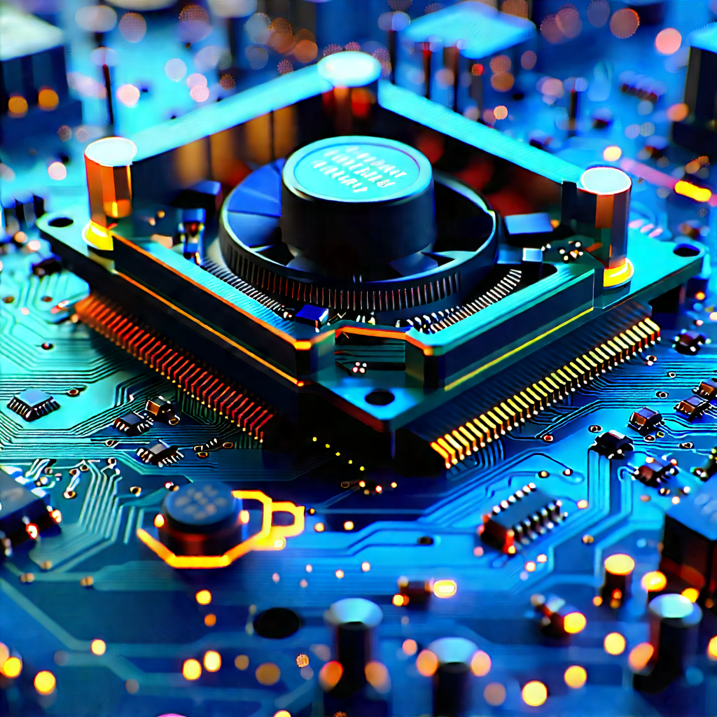 Close-up of electronic circuit