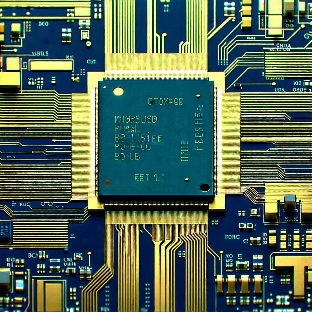 Close-up of microprocessor
