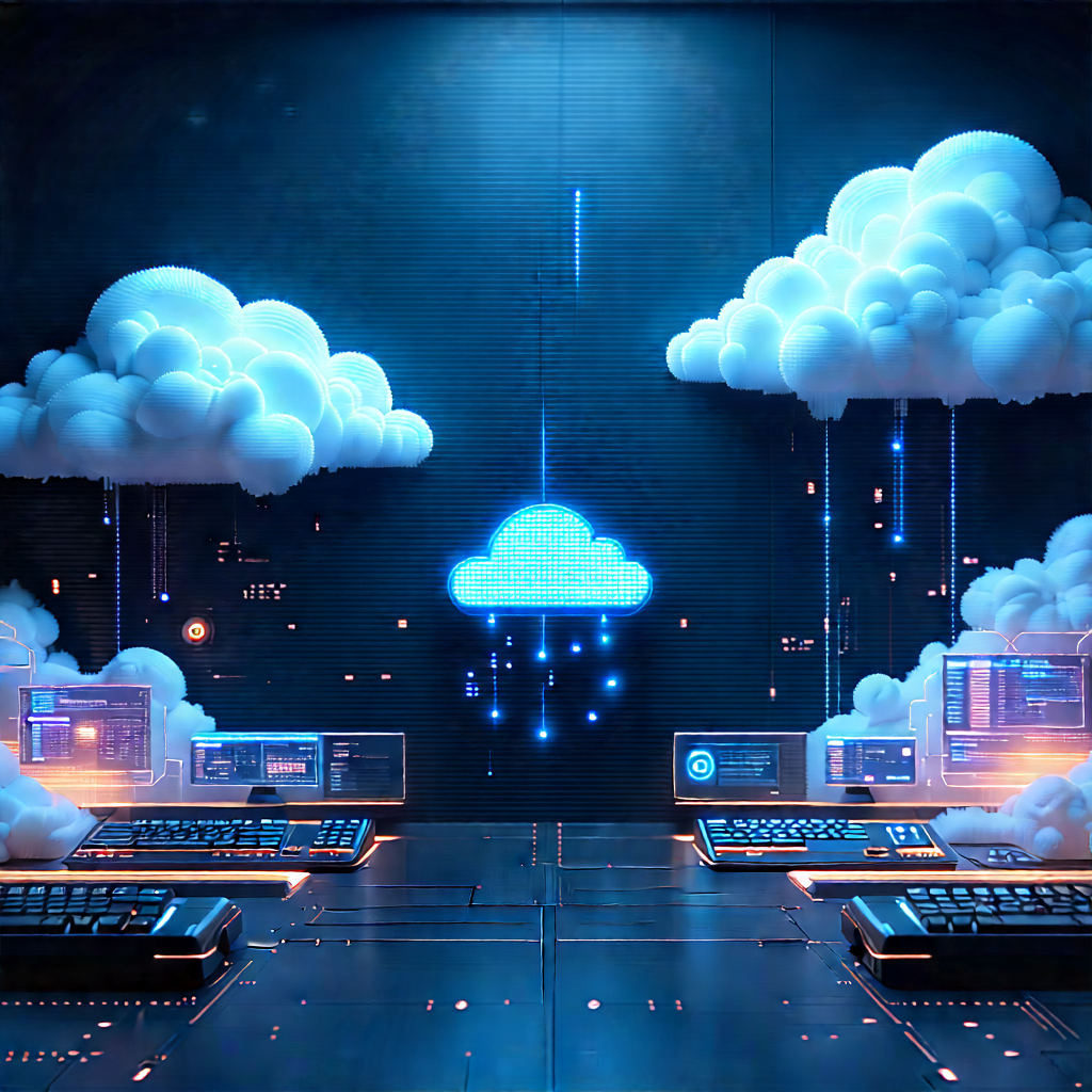 Cloud Computing Visualization With Image, There