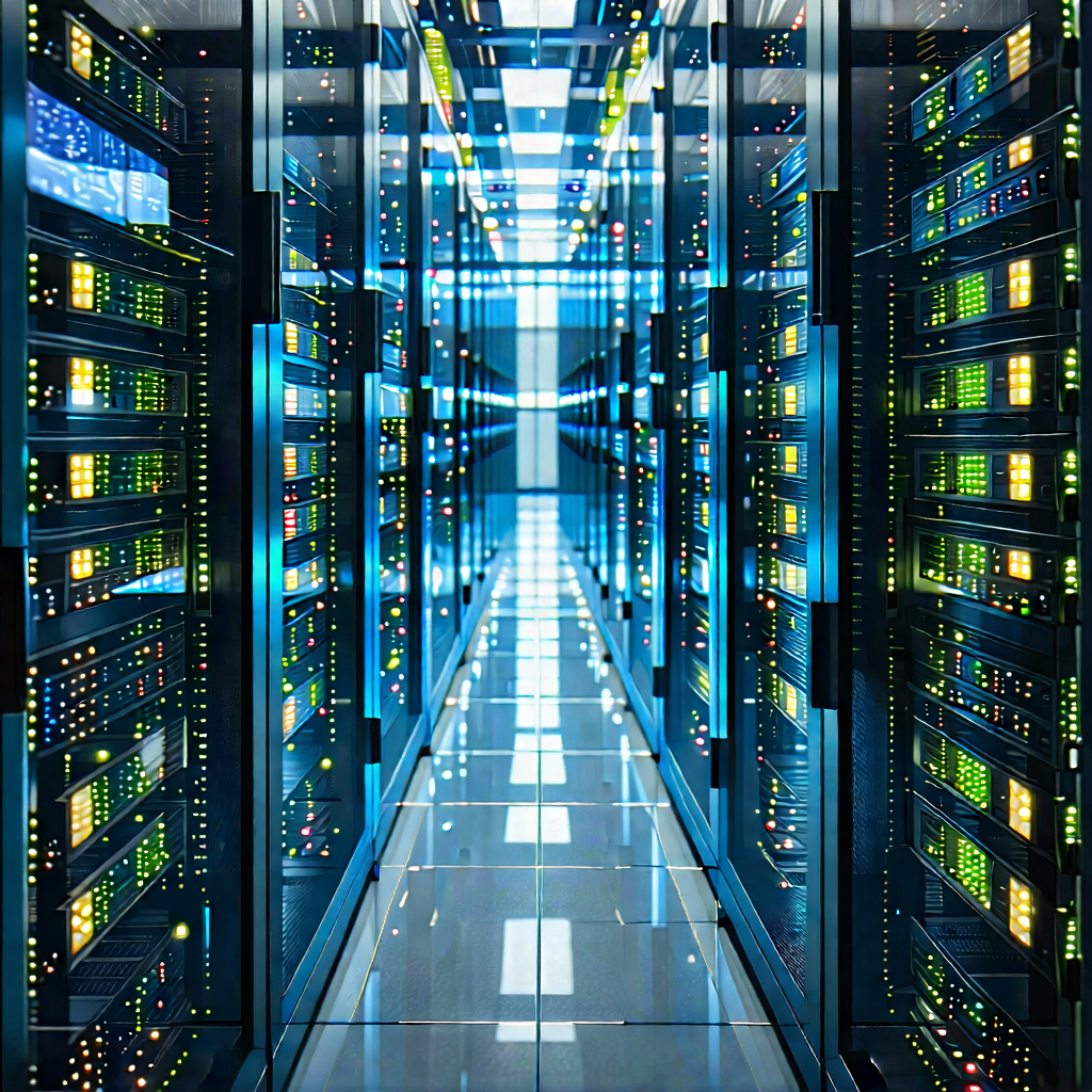 Server Rack With Laser Scanning With Image, There