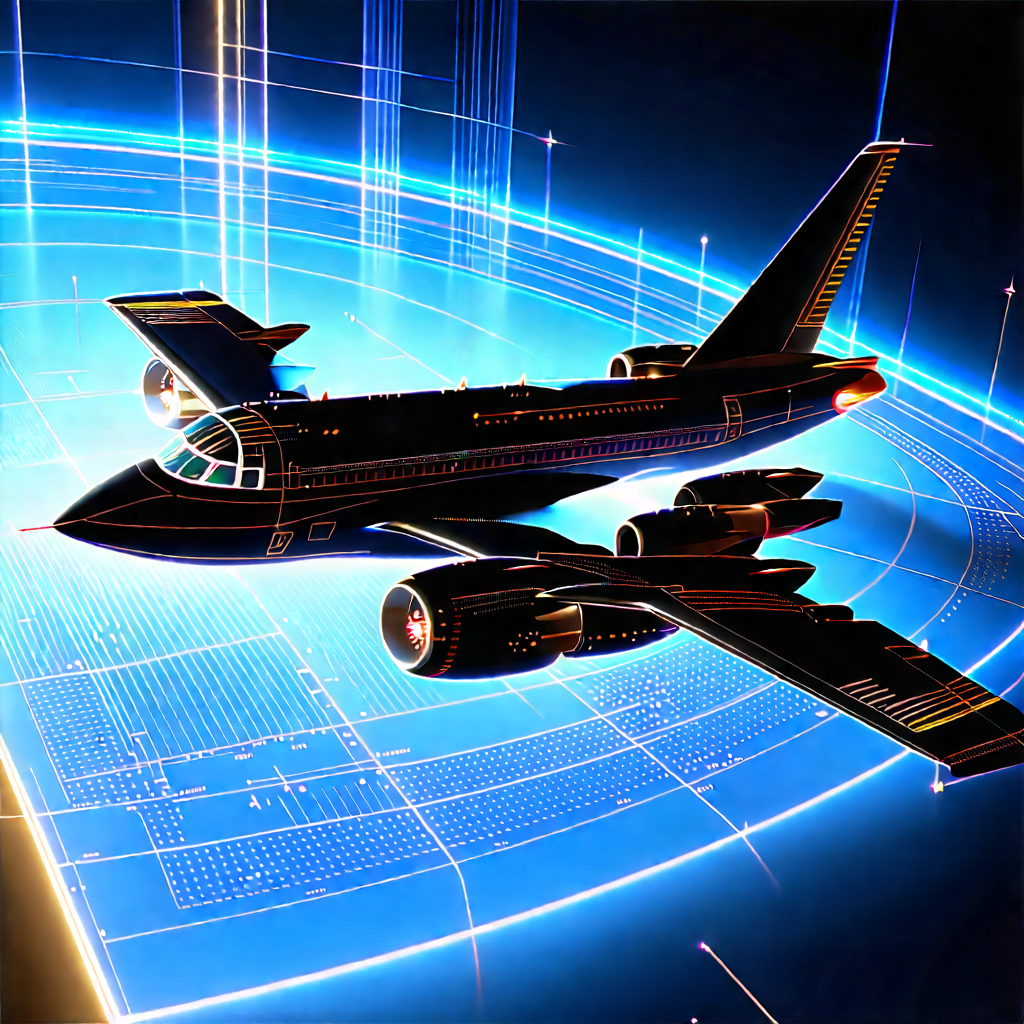 Aerospace Technology In Research Center With Large Jetliner