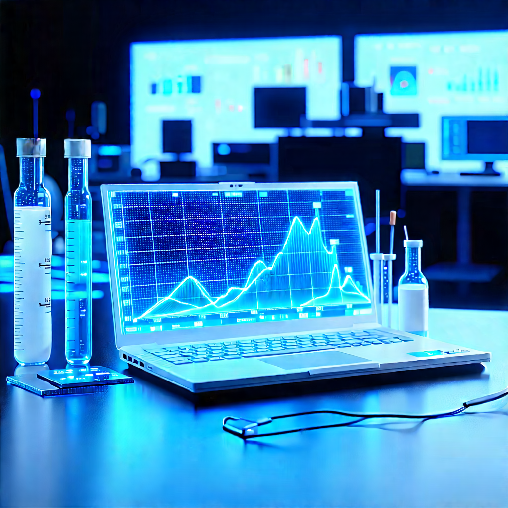 Entertainment Technology In (modern:1.39) Laboratory With Laptop Computer