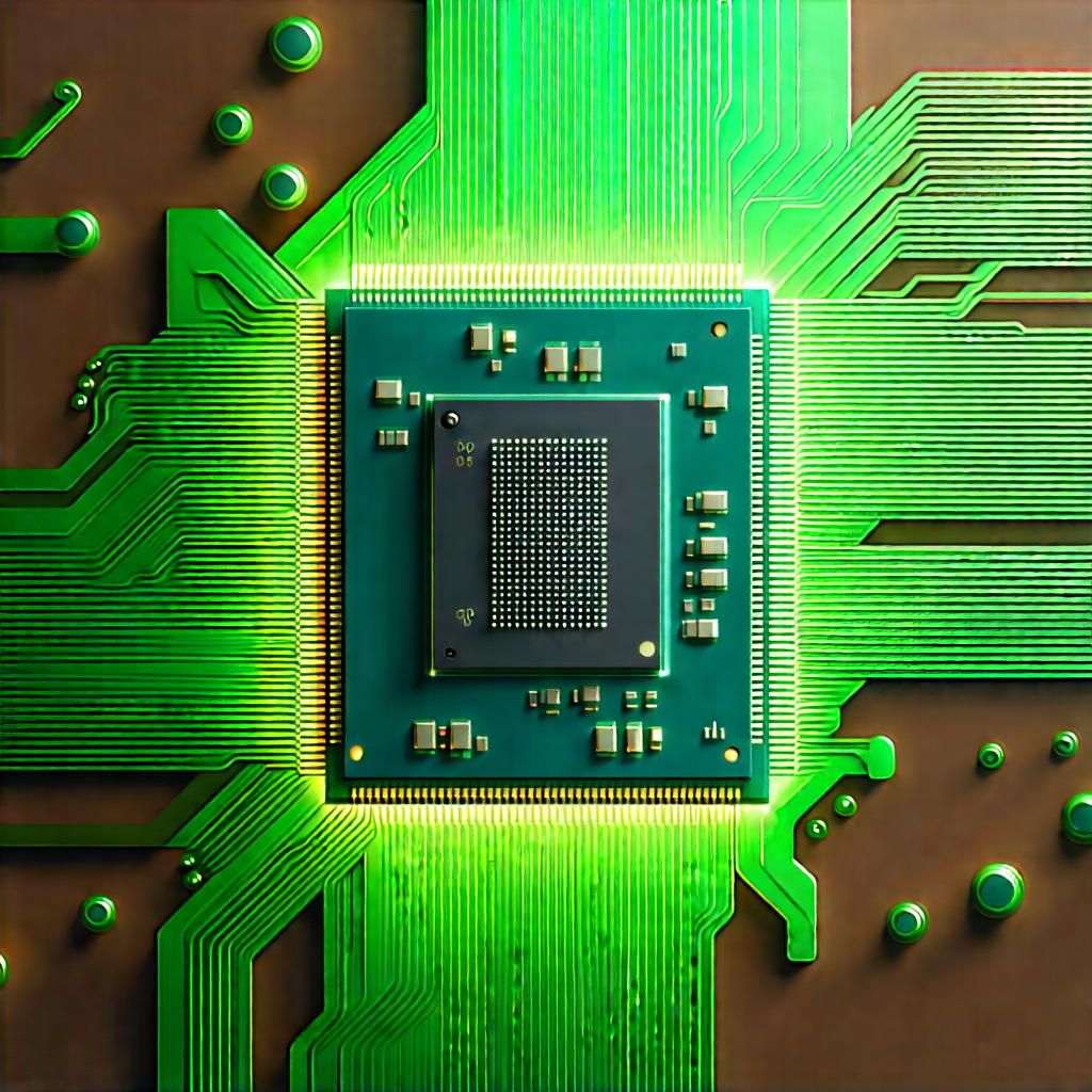 Close-up of microprocessor