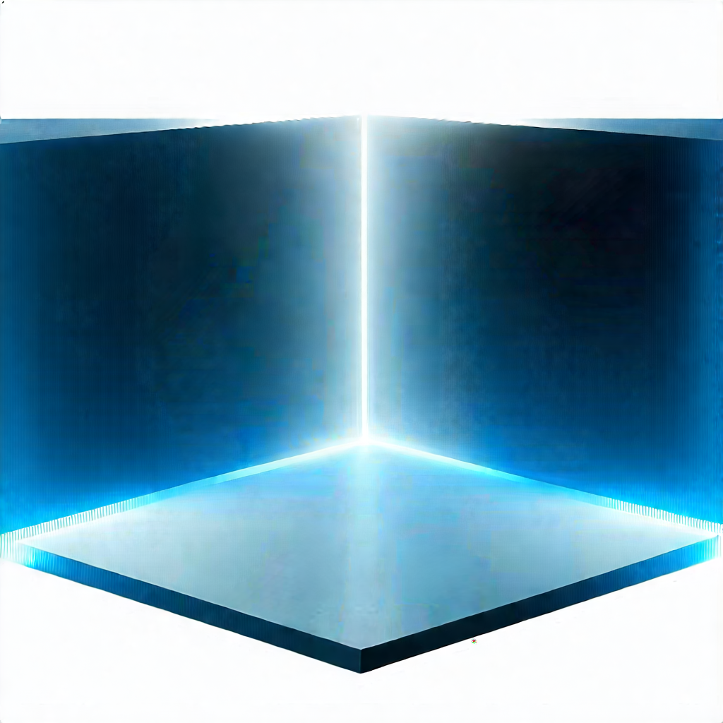 Futuristic Tech Startup Office With Large, Blue,