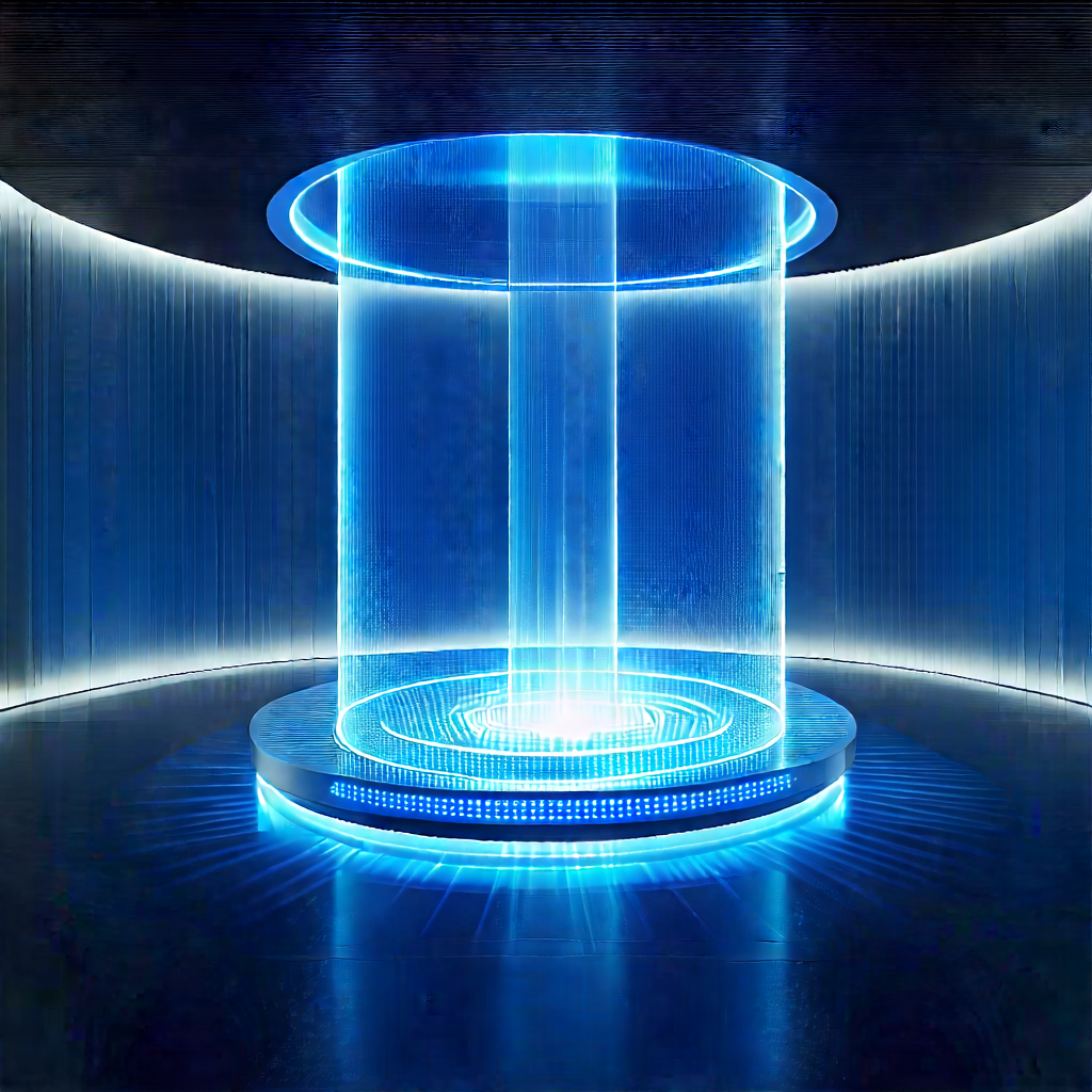 (futuristic:1.48) Innovation Hub With Large, Blue,