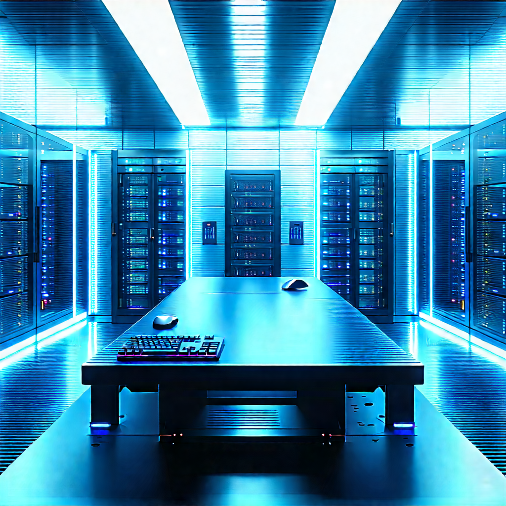Futuristic Server Room With Image, There