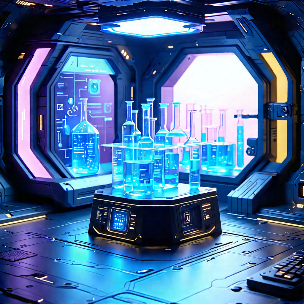 Futuristic research laboratory