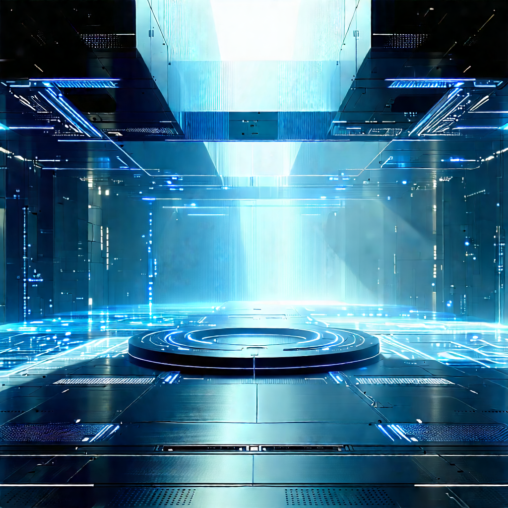 Futuristic Innovation Hub With Image, There