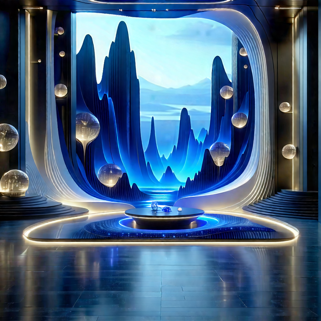 Futuristic Smart Home With Large, Open