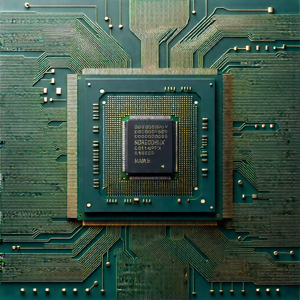 Close-up of microprocessor