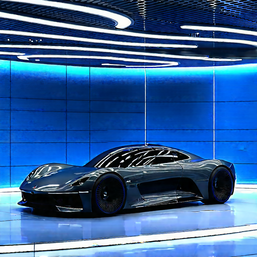 Automotive Technology In (modern:1.37) Laboratory With Sleek, Futuristic-looking