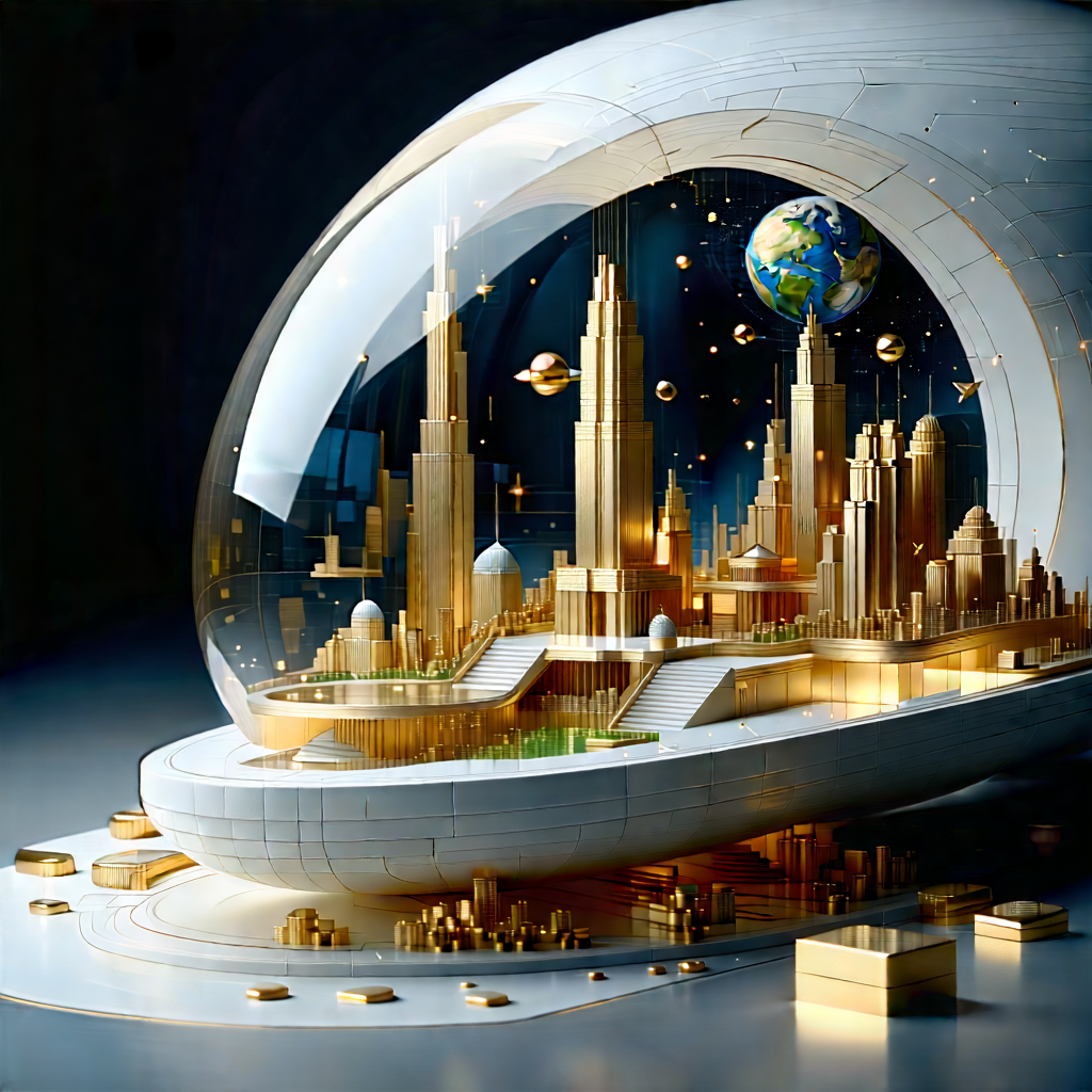 Financial Technology In Design Studio With Large, White,