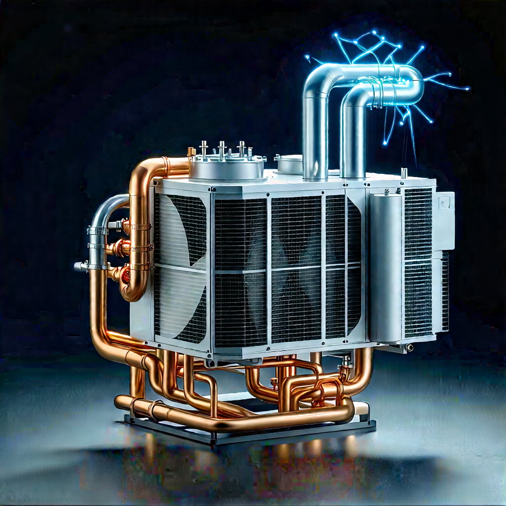 Close-up Of Cooling System With Large Metal
