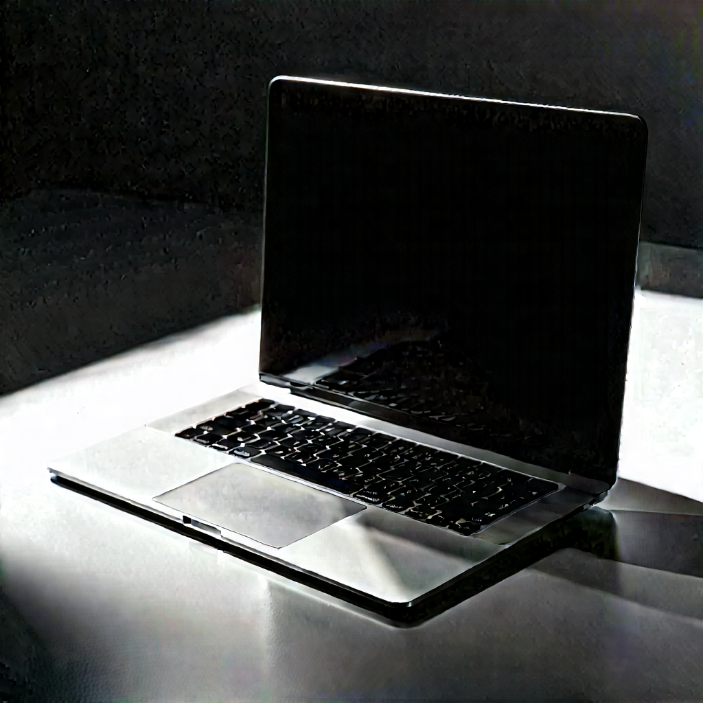 Laptop With Digital Artwork With Laptop Computer