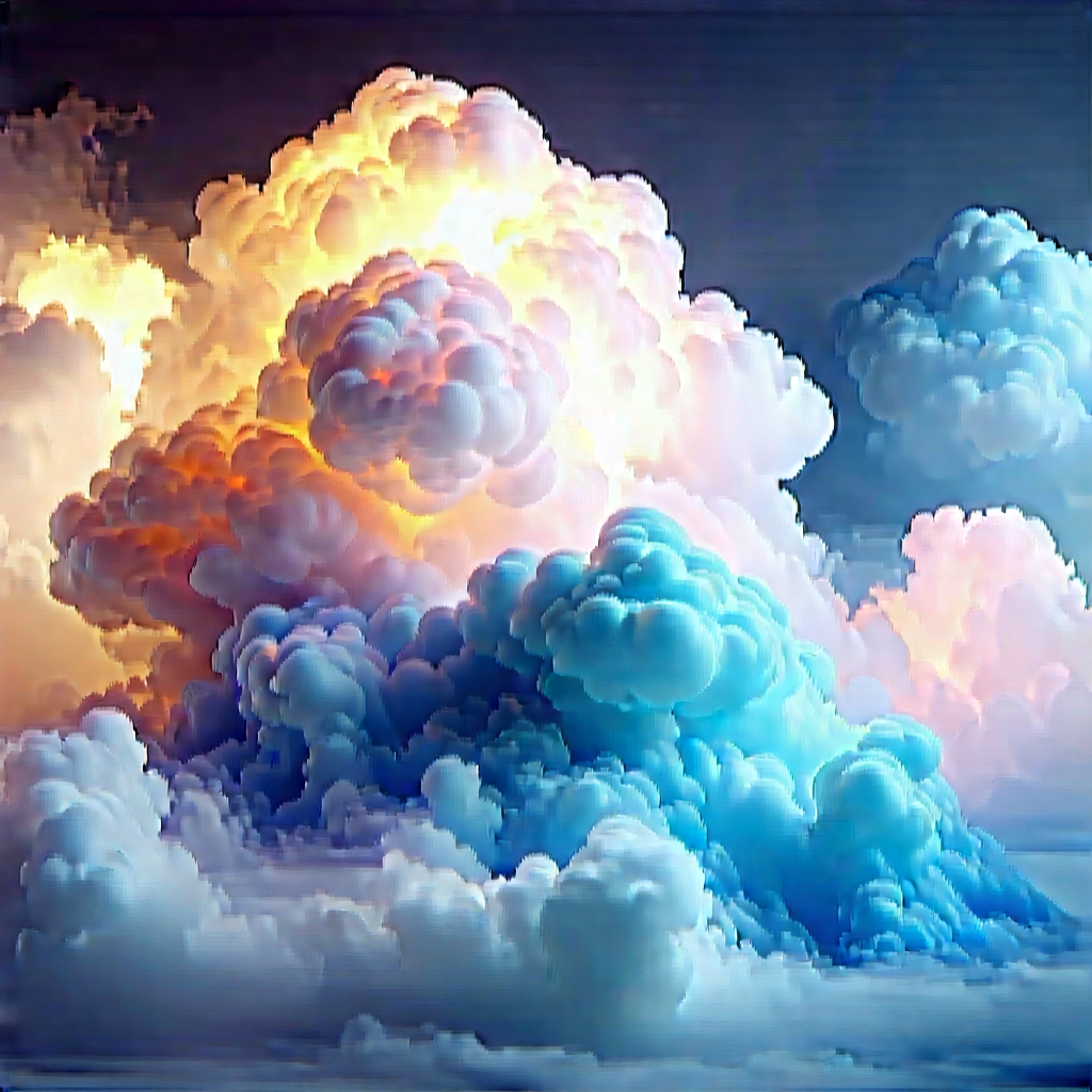 Cloud Computing Visualization With Beautiful Colorful