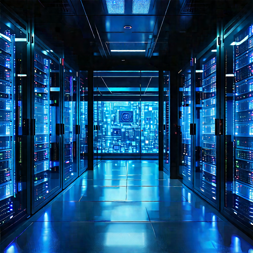 (futuristic:1.47) server room
