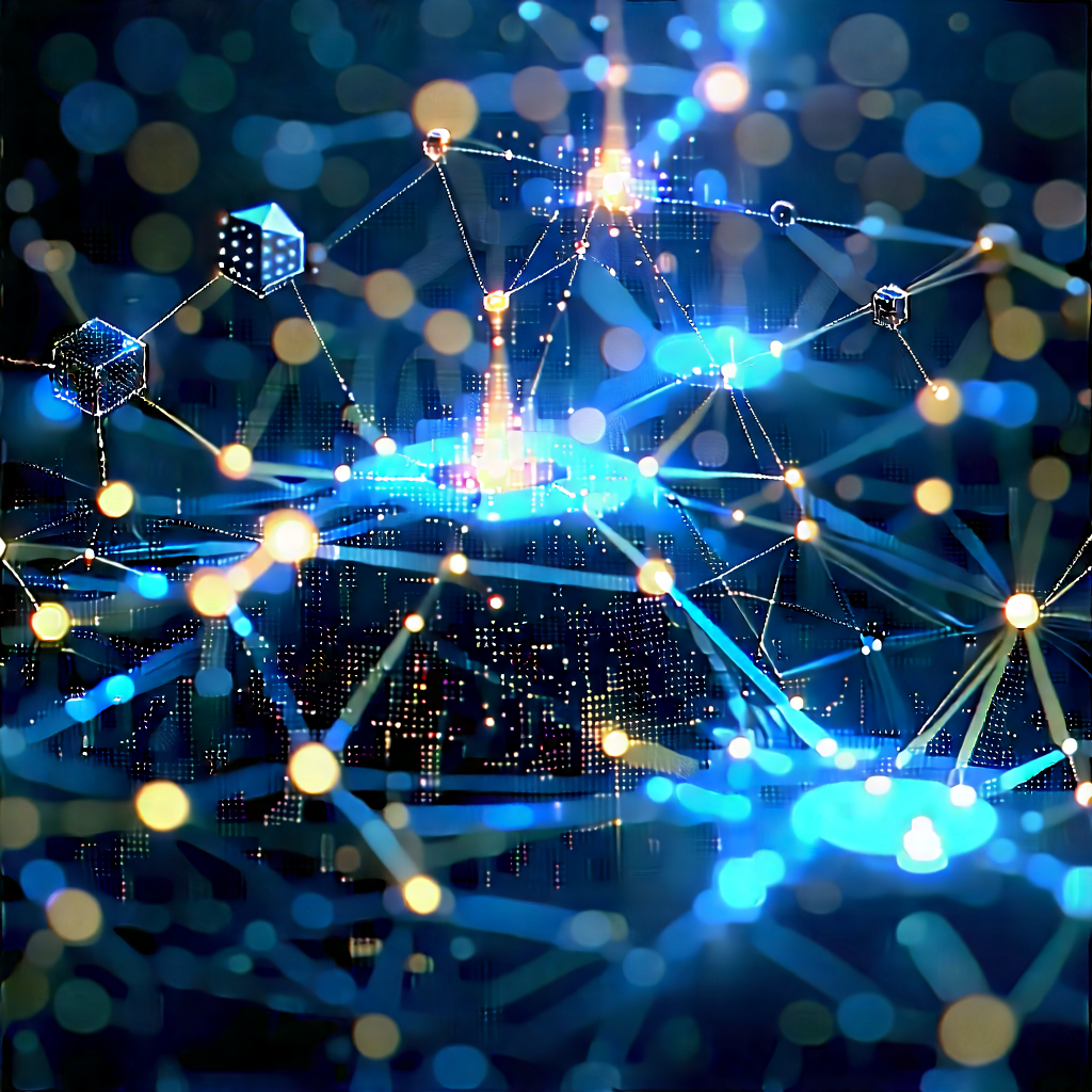 Blockchain Network Visualization With Image, There