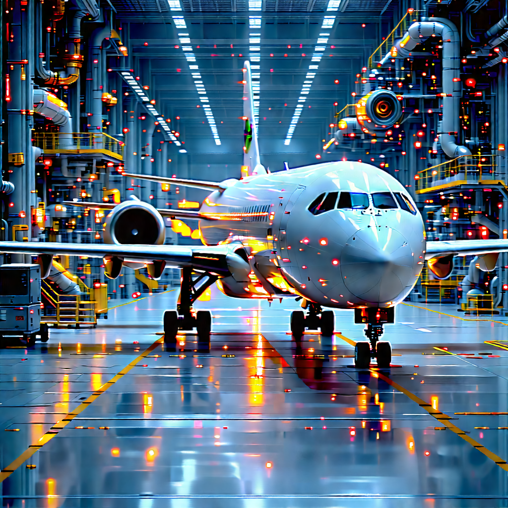 Aerospace Technology In Manufacturing Facility With Large White