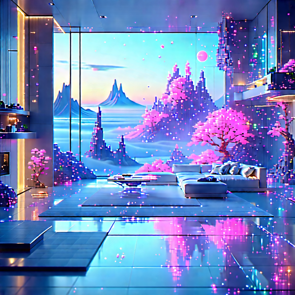 (futuristic:1.47) Smart Home With Image, There