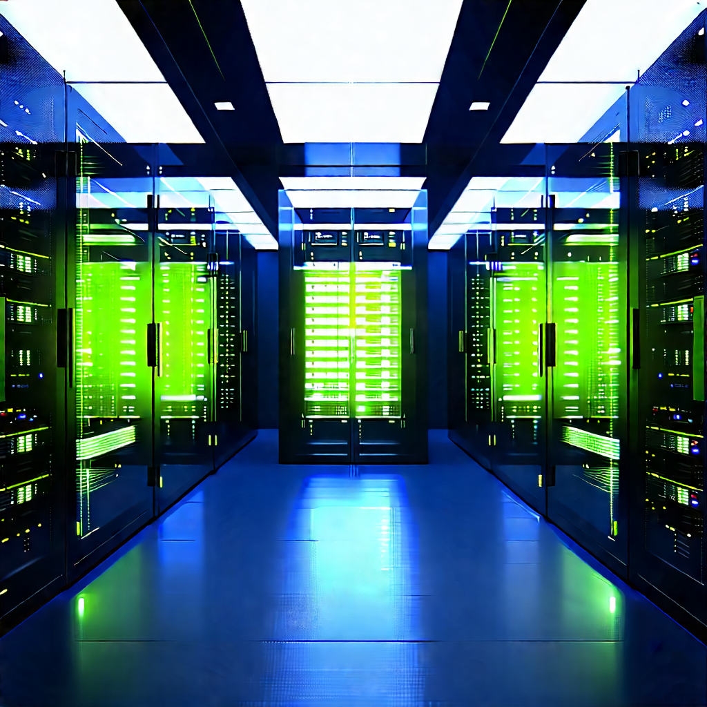 Futuristic Server Room With Image, There