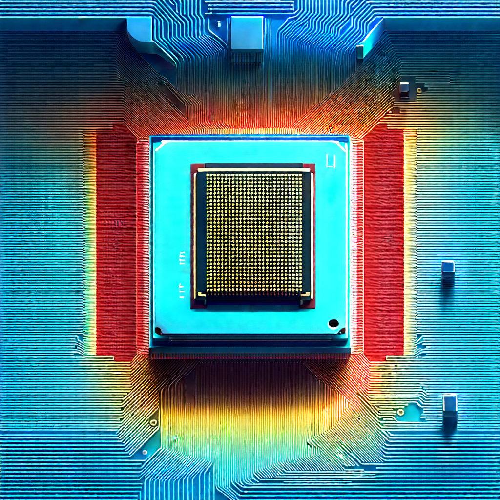 Close-up Of Microprocessor With Computer Chip