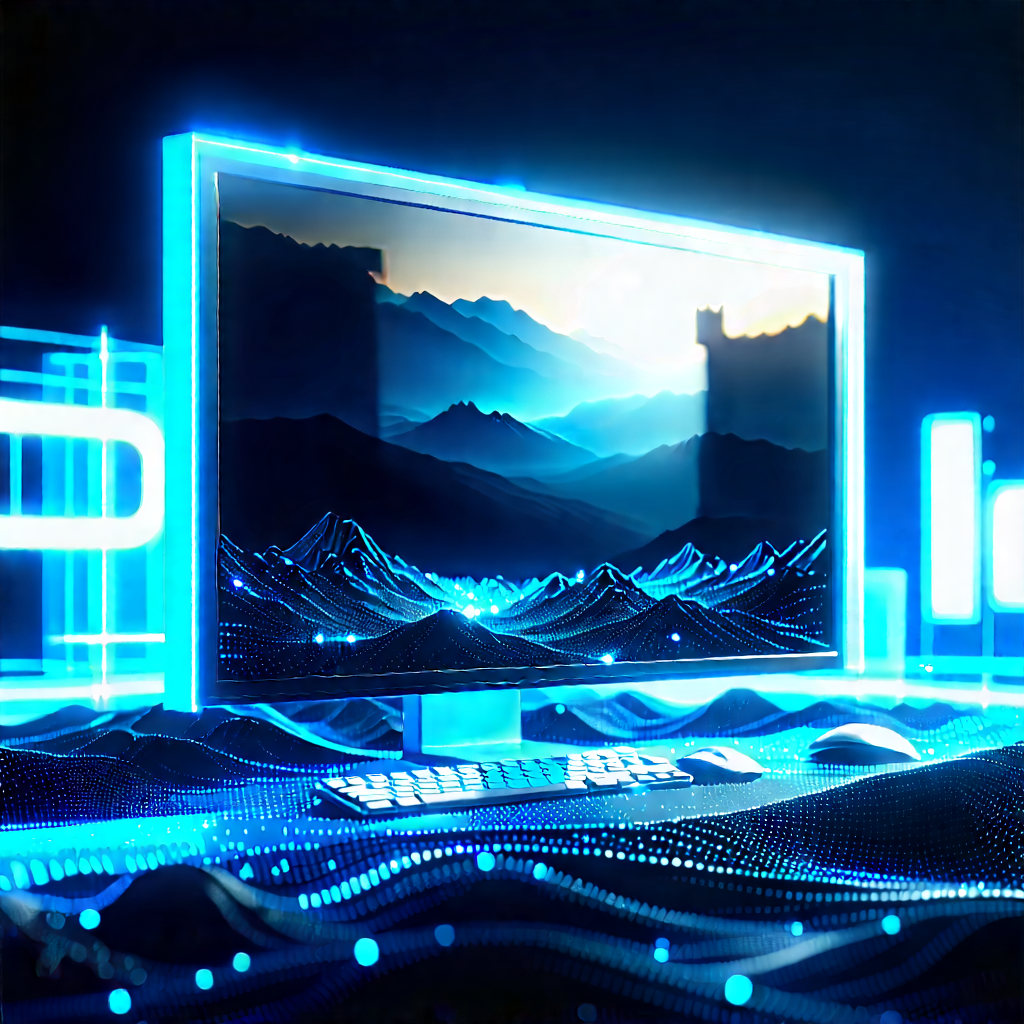Entertainment Technology In Field Deployment With Computer Monitor